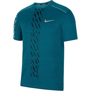 Nike M Nk Dry Miler Ss Edge Gx Po Erkek Tişört